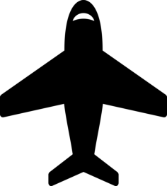Airplane In Vertical Ascending Position Stencil Svg Vector, Free Vectors File